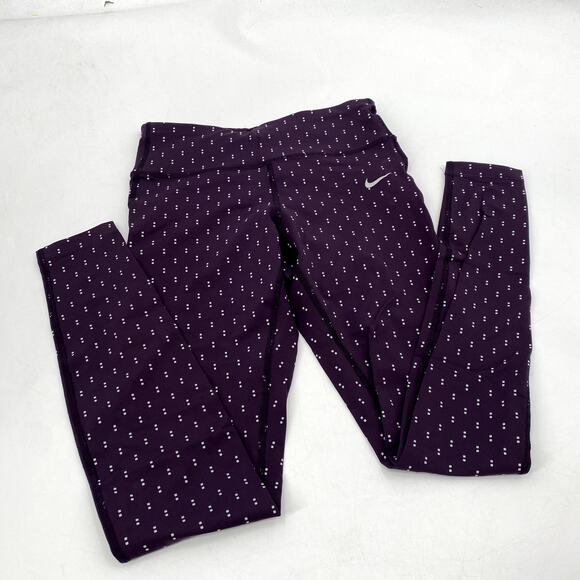 Nike Purple Reflective Spotted Leggings - Picture 3 of 5